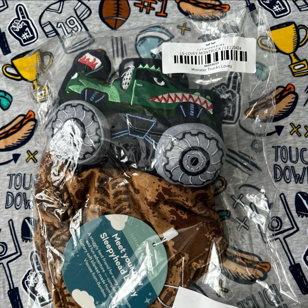 Little Sleepies Monster Truck Lovey NIB
